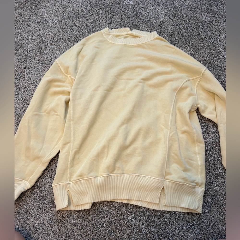 Aerie Oversized Women’s Yellow Crewneck Sweatshirt